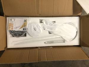 lot 12 image: AKDY 1-Handle Freestanding Floor Mount Roman Tub Faucet Bathtub Filler with Hand Shower in Chrome  Customer Returns See Pictures