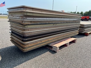 lot 9 image: (12) 8 WOOD TABLES NO RESERVE