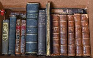 lot 102 image: AMAZING Box of Antique and Vintage Non-Fiction and Essay Books