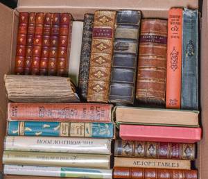 lot 101 image: FANTASTIC Box of Antique and Vintage Fiction and Poetry Books