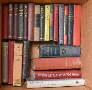lot 132 image: Box of Vintage Hardcover Novels