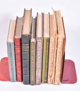 lot 246 image: Group of 12 Antique and Rare Foreign Language Books