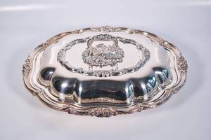 lot 316 image: Antique Silver-Plated Serving Dish