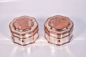 lot 317 image: Pair of Vintage Silver-Plated Containers