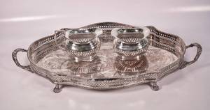 lot 320 image: Three Silver-Plated English Serving Items by Cheltenham and Company