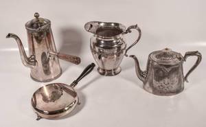 lot 323 image: Group of Four Silver-Plated Serving Items