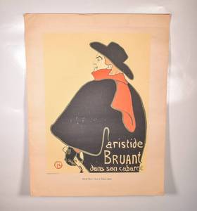lot 31 image: Vintage Aristide Bruant Cabaret Poster