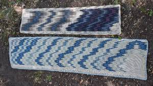lot 336 image: Two Long Blue Rugs
