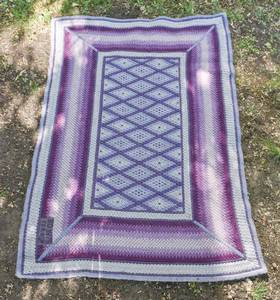 lot 337 image: Vintage Handmade Purple Rug