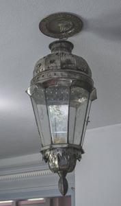 lot 1 image: Antique Hanging Lantern