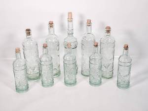 lot 352 image: Group of 10 Glass Bottles with Corks