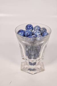 lot 356 image: Glass Blueberry Goblet