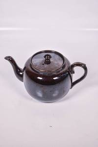 lot 360 image: Glazed Black Teapot by Gibson and Sons