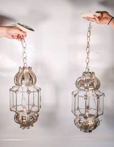 lot 45 image: Two Electric Ceiling Lanterns