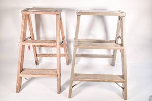 lot 363 image: Two Wooden Step Stools