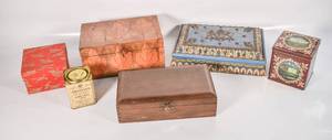 lot 382 image: Six Rare and Vintage Boxes
