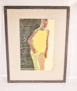lot 384 image: Framed Abstract Portrait