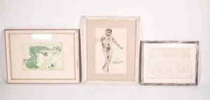 lot 385 image: Three Framed Watercolors