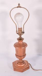 lot 391 image: Wooden Table Lamp
