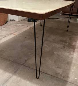 lot 419 image: Large Rectangular Table with Hairpin-Style Legs