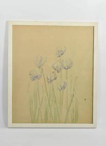 lot 131 image: Signed Original Watercolor Painting of Flowers