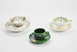 lot 145 image: Three Teacups with Saucers