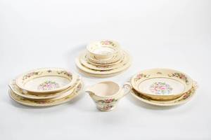 lot 151 image: 14-Piece English Dinner Set by Soho Pottery