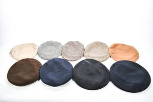 lot 163 image: Group of Nine Vintage Hats by Burberry, Haritza, and More