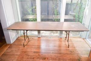 lot 423 image: Large Brown Folding Table