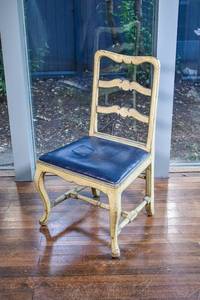 lot 98 image: Light Yellow Painted Wooden Chair