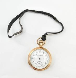 lot 6 image: Gold-Filled Pocket Watch by Elgin