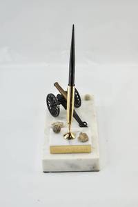 lot 85 image: Recovered Bullet Pen Rest with Fountain Pen