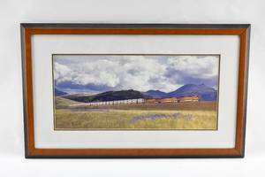 lot 219 image: Pair of Framed Target Train Photographs