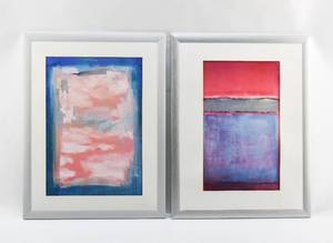 lot 218 image: Two Framed Abstract Art Prints