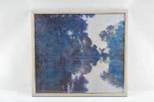 lot 153 image: Framed Poster of Morning on the Seine Near Giverny by Claude Monet