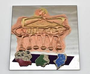 lot 8 image: Artwork with Berlin Wall Artifacts