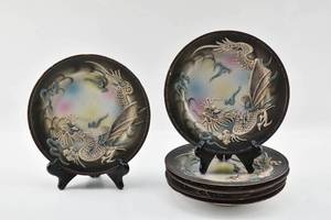 lot 160 image: Six Japanese Dragon Plates