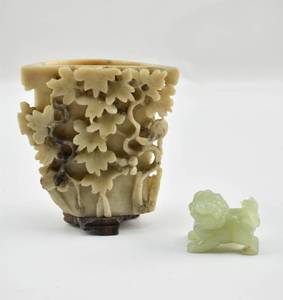 lot 161 image: Two Hardstone Carvings