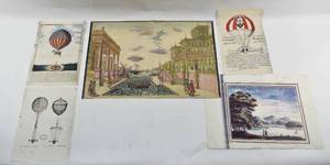 lot 252 image: 11 European Color Prints