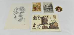 lot 253 image: Five Vintage and Antique Prints