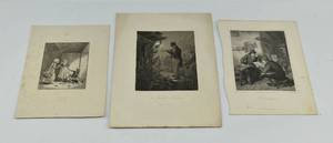 lot 254 image: Three Antique European Prints