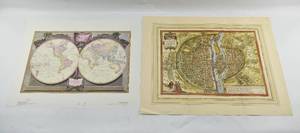 lot 276 image: Five Vintage Map Prints
