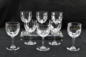 lot 177 image: Set of Eight Crystal Wine Glasses by Baccarat