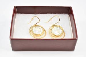 lot 190 image: Gold Vermeil Earrings by the Roman Glass Company