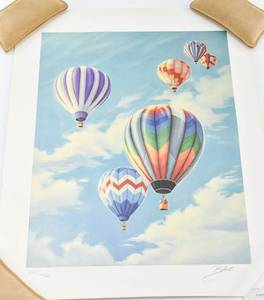 lot 320 image: Signed Hot Air Balloon Print