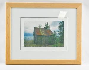 lot 100 image: Signed Stony Point Barn Serigraph by Larry Stark