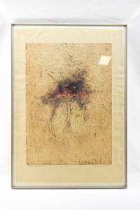 lot 36 image: Signed Blood of the Earth Monoprint by Nancy Randall