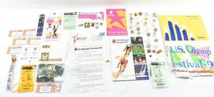 lot 41 image: Group of 1990 U.S. Olympic Festival Memorabilia Including a Shirt Signed by Jill Trenary