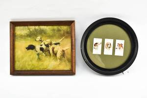 lot 283 image: Two Framed Dog Prints