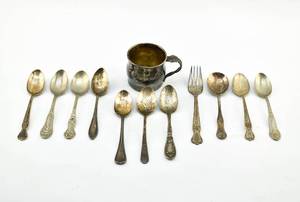 lot 291 image: 12 Antique and Vintage Silver-Plated Pieces